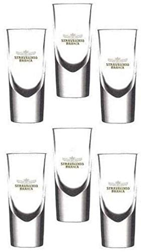 Verres à cognac Stravecchio Branca, contenance 4cl Lot de 6 verres
