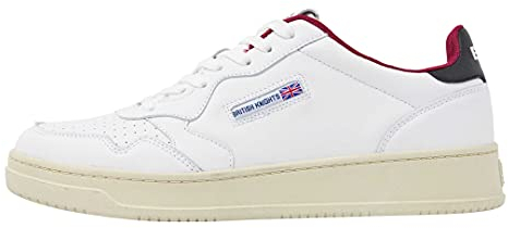 British Knights Herren NOORS Sneaker, White/Black/RED, 45 EU