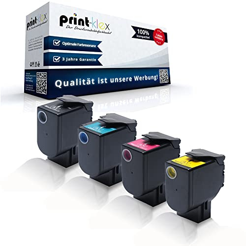 4X Print-Klex Laser Tonerkartuschen Kompatibel für Lexmark C 2425 DW C 2535 DW C2320K0 C2320C0 C2320M0 C2320Y0 Black Cyan Magenta Yellow - Office Pro Serie
