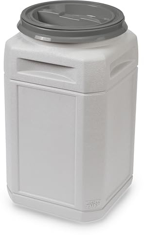 Mighty Tuff Airtight Dog Food Storage Container – 13 Gal, up to 54 lb Capacity – Cat and Dog Food Container with Twist Lid & Handles – BPA-Free, Made in USA