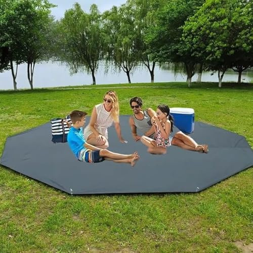 LuxBux Tent Ground Sheet, Tarp Tarpaulin Ground Weather-Resistant Waterproof Cover, Outdoor Camping Lightweight Durable Mat Floor Cover, Hexagon Ground Covering Mat Tent