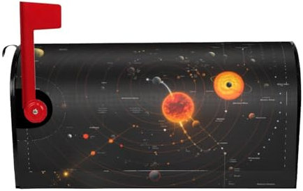 YYHWHJDE letterbox cover waterproof oxford cloth Fits standard or large size mailboxes Solar System picture 25.5x21 in