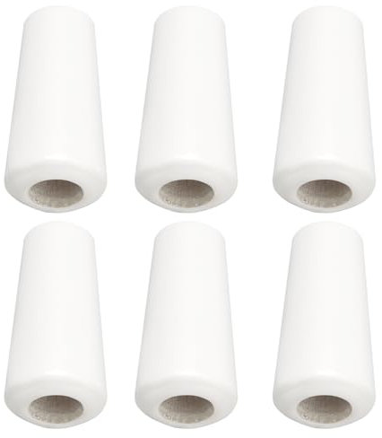 SG Store 6 Pièces en Bois Stores Vénitiens Tirer Cordon Pendentif 4mm Bois Bascules Vase en Forme de Pendentif pour Volets Rideaux en Bambou Blanc 36x17mm