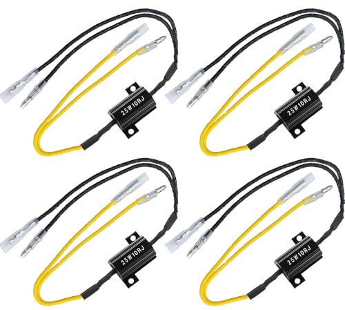 Gebildet 4PCS 25W 10Ω LED Resistencias de Carga LED Resistencia de señal de Giro Adaptador de luz Intermitente Reparación de Errores de Flash para Luces de señal de Giro LED Luces de matrícula LED