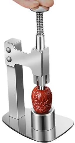 Vuggdt Strumento snocciolatore per ciliegie, in acciaio inox, strumento per snocciolare la frutta multiuso, pressa portatile per snocciolamento per datteri , giuggiola