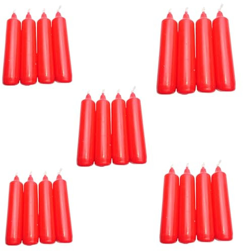 Ebersbacher Kerzen Sparpack 5er Pack Adventskerzen rot ca. 23 x 105 mm (5 x 4 Stück) (AK 4-12/500) Weihnachtskerzen, Christbaumkerzen, Pyramidenkerzen, Baumkerzen apog-Versand®