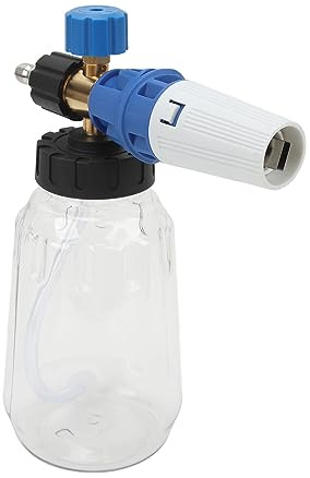 TIKATARER Skumkanon för Högtryckstvätt, 4000PSI 1/4in Quick Connect Skumspruta Biltvätt Skumpistol Biltvätt Skumspruta Justerbart Sprutmunstycke för Biltvätt och Högtryckstvättar