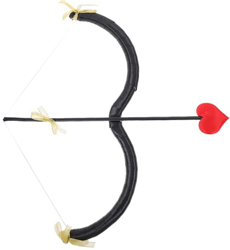 UPKOCH Arc et Flèche de Cupidon en Mousse Noir Accessoire Cosplay Léger pour Costume Saint-Valentin Flèche de Cupidon pour Fête et Déguisement Accessoire Costume Romantique