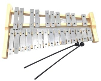 Xylofon Xylofon Glockenspiel 25 anteckningar | Professionell Compact (Silver A)