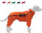wasserdichte Hundejacke, leichte reflektierende Sicherheits-Hunderegenjacke, Winddichte und schneesichere Hundeweste für Corgis Dackel Orange D-S