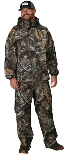 FROGG TOGGS Men's Standard Classic All-Sport 3-Layer Waterproof Breathable Rain Suit, Mossy Oak DNA, XX-Large