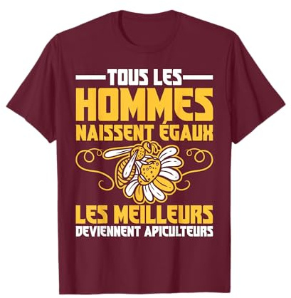 Tous Les Hommes Naissent Abeille Apiculteur Papa Cadeau T-Shirt