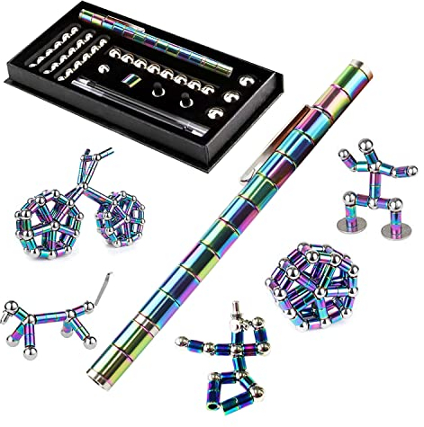 RoserRose Fidget Pen, Magnet Stift, Magnetischer Kugelschreiber, Ostergeschenke Erwachsene Kinder, Coole Gadgets, Geschenk für Männer, Lustige Geburtstagsgeschenk Jungen Geschenke - Bunt
