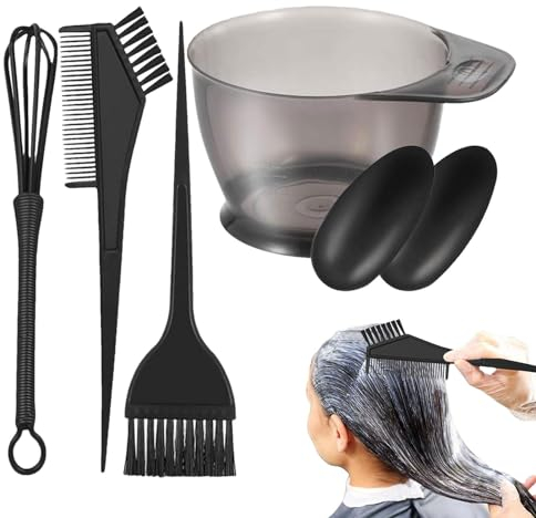 Bol et brosse de teinture pour cheveux, peigne à teinter | Kit de coloration des cheveux, pinceaux applicateurs de coloration, pinceau et bol pour coloration des cheveux