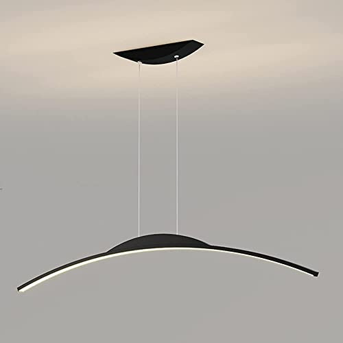 Lámpara de techo, Lámpara de techo Lámpara colgante de arco largo simple LED regulable Arte lujoso Línea de metal Lámpara colgante Comedor Sala de estar Decoración del hogar Lámpara colgante de techo