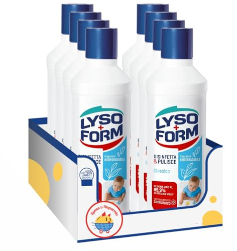 Detergente Pavimenti Disinfettante – 1100 ml kit con Spugna Brandizzata SPESA & RISPARMIO Inclusa – Variazioni 4/8/12 Pezzi (8)