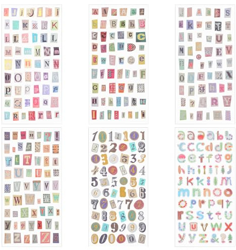 Guduling 2052pcs Letters Stickers, Journaling Stickers, Scrapbook Letters, Scrapbooking Sticker for Scrapbooks, Notebooks, Water Cups, Papper