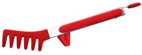 TOGEVAL Heat Resistant Silicone Food Tong Reusable Spaghetti Clip for Home Supply Rustproof Kitchen Tool for Pasta Salad Bread Steak Barbecue Serving