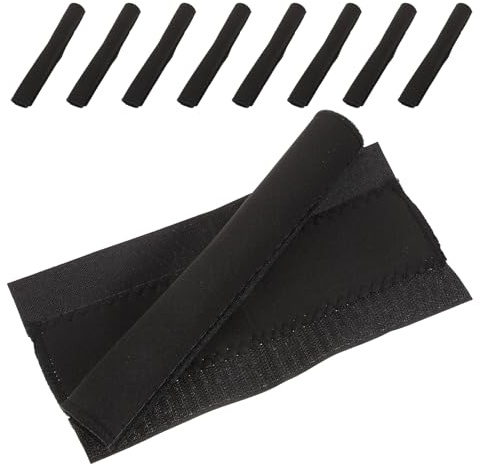 BELLIFFY Protectores Adhesivos para Cadena de Bicicleta 10 Piezas Funda Protectora Negra Resistente a Golpes y Desgaste Cubrecadena para Bicicleta de Montaña y Carretera Protección