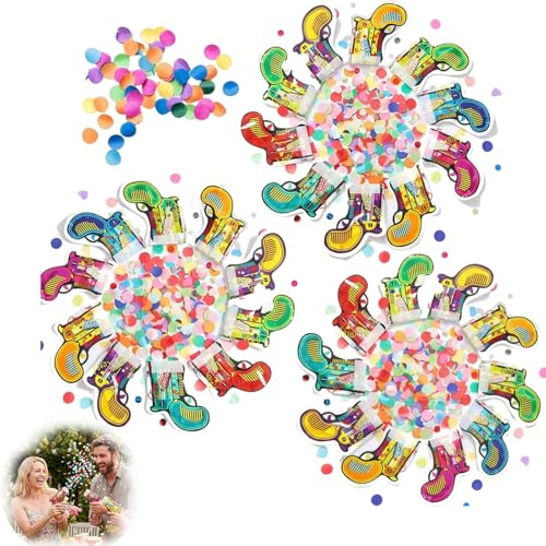 30 PCS Inflatable Party Poppers, Confetti Cannons for Weddings, Birthday Parties, New Year Celebrations, Random Styles, Compact Design