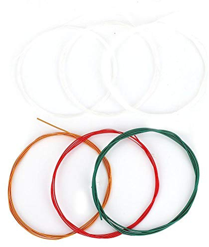 Corde per Chitarra Classica, Set di Corde 6 Pezzi in Nylon Metallo Parti di Ricambio per Chitarra Classica