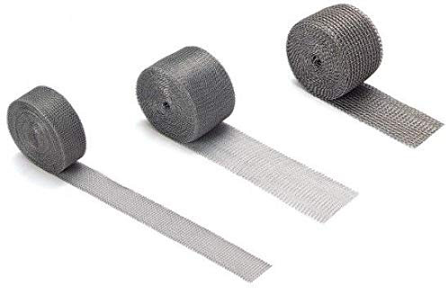Knitted Wire Mesh Tape 25mm & 50mm Wide Electric Conductive Shielding for Cables (25mm, 10 Meters)