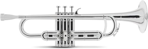Classic Cantabile MardiBrass ABS Kunststoff Trompete - Perinet-Ventile - 510g leicht - Bohrung: 11,6 mm - inkl. Mundstück und Gigbag - silber