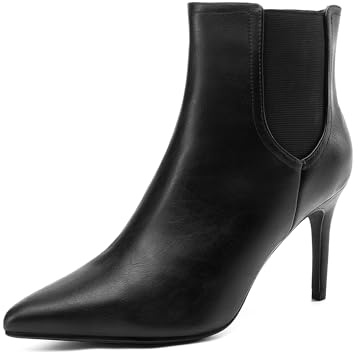 DREAM PAIRS Women's Pointed Toe High Heel Ankle Booties | stylish Stiletto pointed-toe ankle boots,soft lining and a padded insole,Suitable for Casual Outings Daily Work