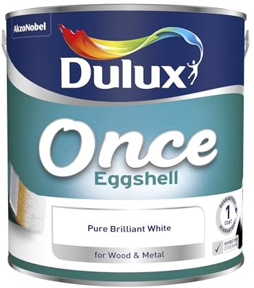 Dulux Retail Once Eggshell - Pure Brilliant White - 2.5L