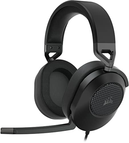 Corsair HS65 Surround Multiplatform Wired Gaming Headset – Dolby Atmos – SonarWorks SoundID – iCUE Compatible – PC, Mac, PS5, PS4, Xbox, Nintendo Switch, Mobile – Carbon