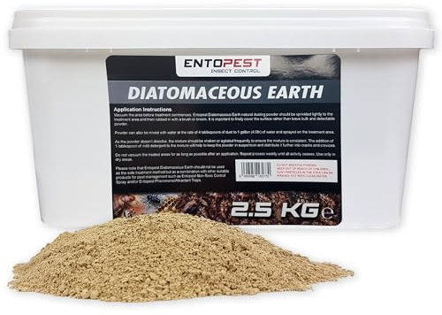 Entopest - 2,5 kg di polvere di farina fossile, antizanzare, uccidere pulci, insetticida da letto, insetticida per pesciolini d'argento, controllo dei parassiti per insetti striscianti, organici