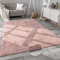 Paco Home Teppich Wohnzimmer Kunstfell weich waschbar modern elegant pflegeleicht Felloptik Uni Seidenglanz flauschig Kurzflor, Grösse:240x340 cm, Farbe:Pink
