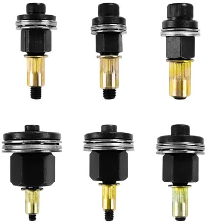 SQLJYU 6 Piezas Kit de Remachadora de Tuercas, Tuercas Remachables, para M3, M4, M5, M6, M8, M10 Remachadora para Taladro de Herramienta de Remache Manual, Remachadora de Tuercas Accessori