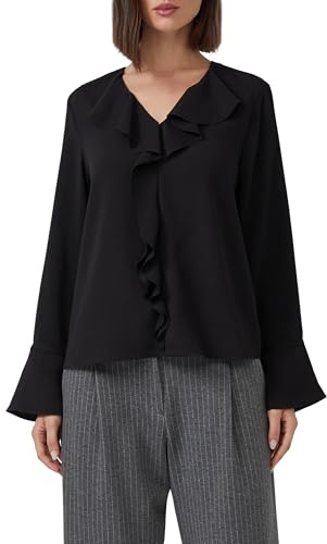s.Oliver BLACK LABEL 2173283 Blusa con Volantes, 9999, 48 Mujeres
