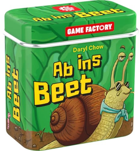 Game Factory 646060 Ab ins Beet, taktisches Legespiel, Mini-Spiel in handlicher Metalldose, einfaches Reisespiel für Erwachsene und Kinder ab 8 Jahren
