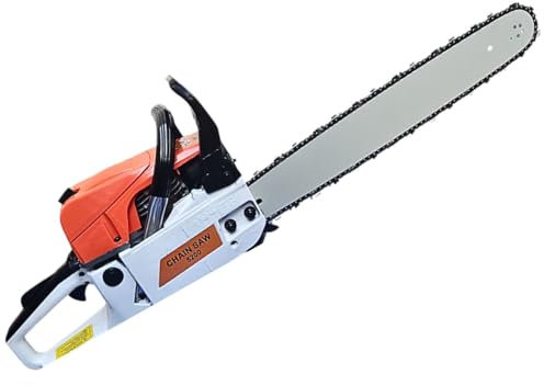 Motosega a Scoppio Lama 50 cm,Motore 2 tempi 52 cc, Potente, Affidabile, Taglio Preciso, Ideale per Taglio Legna, Potatura e Abbattimento