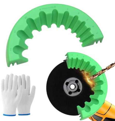 Drill Bit Sharpener, Drill Bit Sharpeners,Angle Grinder Attachments,10 Grinding Sizes, (3~12mm) Compatible with Many Angle Grinders (With White Gloves)