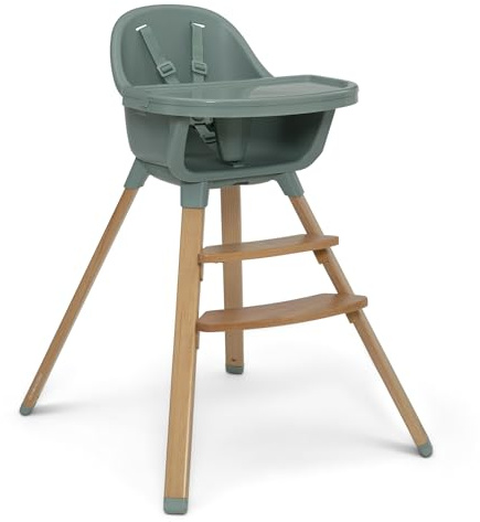 Delta Children - babyGap Otto 3-in-1 High Chair - High Chair Converts to Toddler Dinning Chair and Booster Seat - Dishwasher Safe Meal Tray - FSC-Certified Wood, Sage Green
