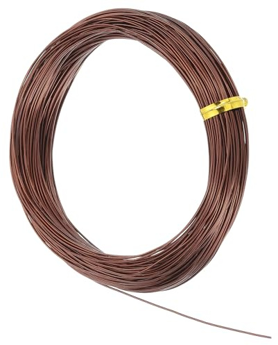 QUARKZMAN Filo Di Alluminio 20 Gauge 0.8 mm, 30.5 m Filo Metallico Flessibile Per Creazioni Artigianali, Gioielli Fai Da Te, Perline, Ghirlande Fiorite, Scultura, Tonalità Rame