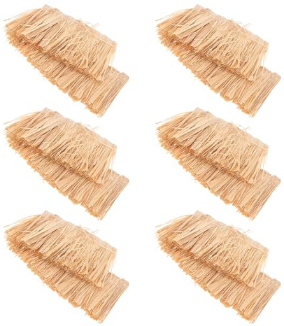 BESTonZON Lot De 6 Décorations De Toit De Maison De Poupée Toit Artificiel en Chaume Miniature pour L'Artisanat Fausse Herbe