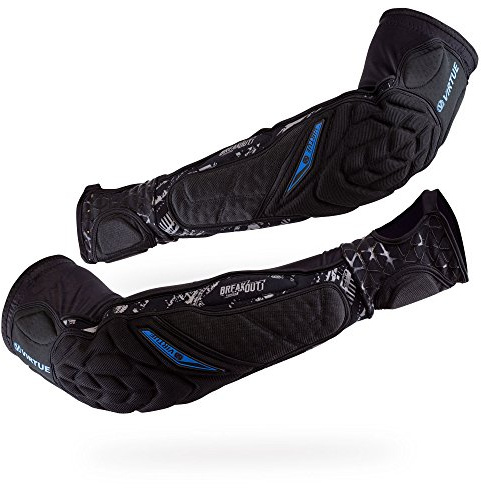 VIRTUE Breakout Lightweight Elbow and Arm Pads for Paintball, Airsoft and Action Sports - Black (Small/Medium)