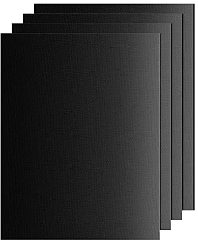 SPGOOD Lot de 4 Tapis de Cuisson pour Barbecue - 40 x 50 cm - Tapis en téflon, Anti-adhérent sans PFOA - Résiste à des Températures Allant Jusqu'à 260 °C