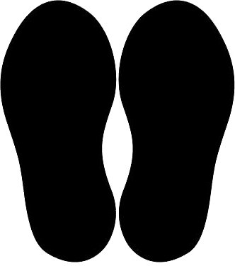 Adhesivo para el suelo con revestimiento antideslizante (10 pares de huellas, tamaño del pie 250 x 100 mm, color negro)