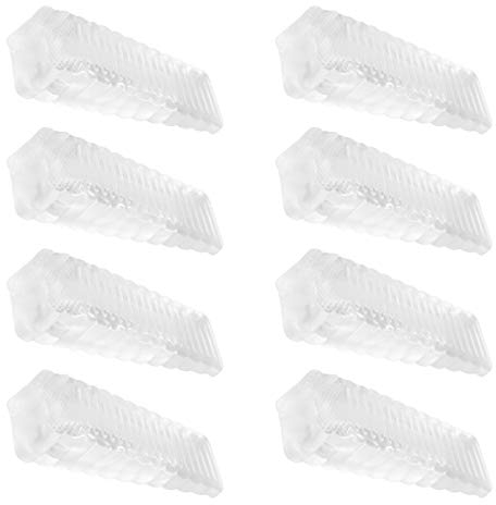 ULTECHNOVO 8 Stücke Gummi Keil Kunststoff Türkeil Türstopper Transparent Gummikeil Kinder Fensterkeil rutschfeste Fensterstopper für Baby Kleinkinder Haustier Tür Klemmschutz