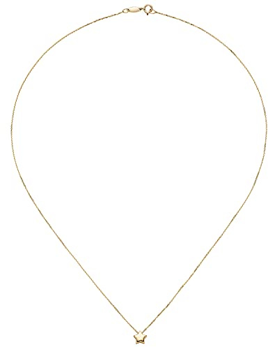 Jobo Damen-Halskette Stern aus 9 Karat 375 Gold 42 cm