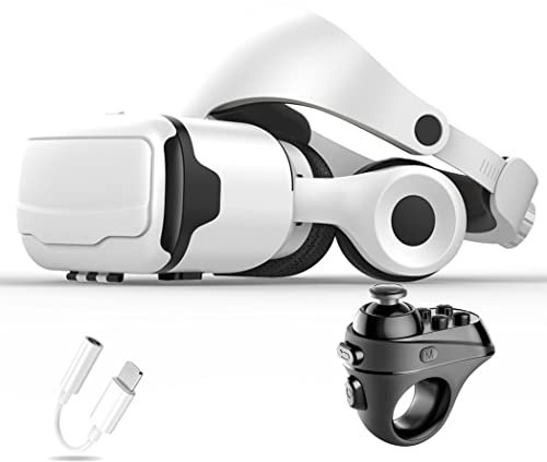 Occhiali VR, Visore Realtà Virtuale, Cuffie 3D VR Compatibile con Tutti Gli, Lente Regolabile per Film e Giochi 3D, per iPhone 13 Pro Max/13 Pro/13/12/11, per Samsung Galaxy S21, Huawei, Xiaomi