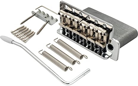 Wilkinson WOV03 54mm Vintage Tremolo Bridge 6-Loch für Squier/Mexico Fender/MIJ Strat E-Gitarre,Chrom