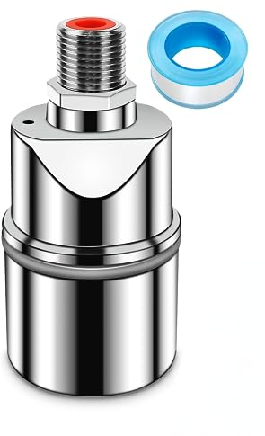 Robinet Flotteur 1/2 pour Réservoir d'eau de Piscine - Valve de Contrôle Automatique du Niveau d'eau - Acier Inoxydable 304 Faible Niveau d'eau, Remplissage Automatique Valve Flottante