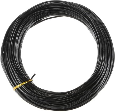 sourcing map Bonsái Entrenamiento Alambre 2mm Total 30mm 98 Pies Anodizado Aluminio Alambre Corrosión Resistente Jardín Alambre para Plantas Bonsai Doblar, Negro