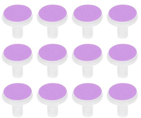 Veemoon 12 StüCk Baby Nagelfeile Elektrisch Ersatzpads, Neugeborene Nagelfeile SchleifköPfe Elektrische Kinder Feile Aufsatz Kunststoff Nagelpflege ZubehöR FüR Kleinkinder